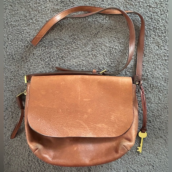 Fossil Handbags - Fossil Tan Leather Crossbody Bag